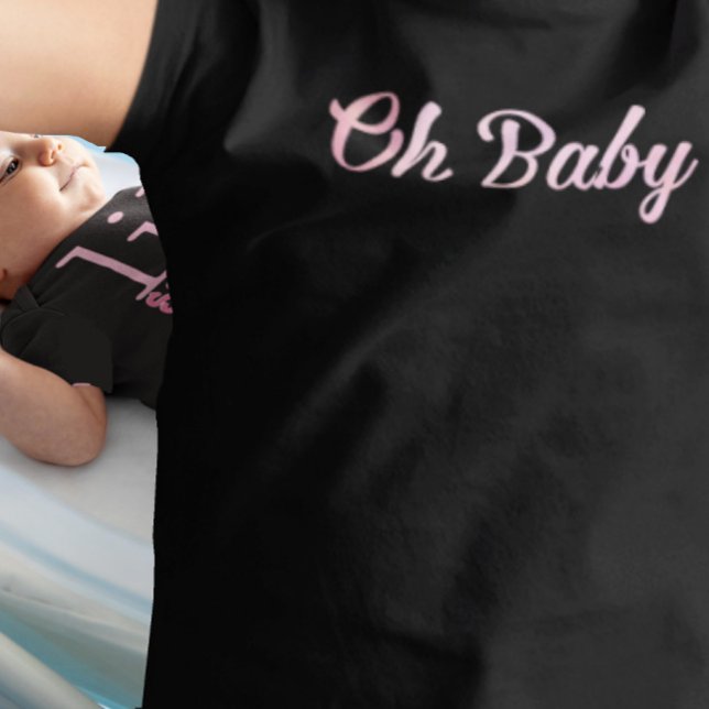 Camiseta De Bebé Oh bebé chica rosa personalizada (Subido por el creador)