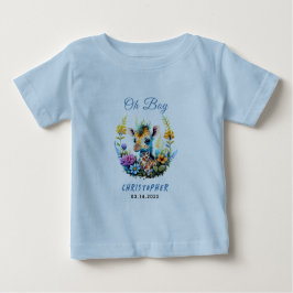 Camiseta De Bebé ¡Oh, chico! Baby Giraffe Baby Shower