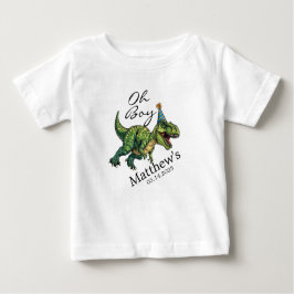 Camiseta De Bebé ¡Oh, chico! Cute Dinosaur Baby Shower