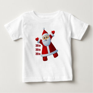 Camiseta De Bebé ¡Oh! ¡Oh! ¡Oh! Cute Santa Claus Feliz Navidad