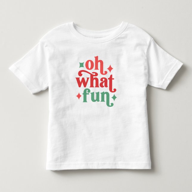 Camiseta De Bebé Oh Qué Diversión - Tipografía festiva (Anverso)