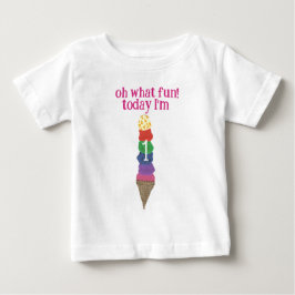 Camiseta De Bebé Oh qué divertido hoy cumplo 1 primer cumpleaños he