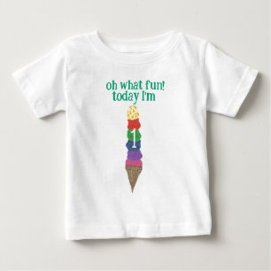Camiseta De Bebé Oh qué divertido hoy cumplo 1 primer cumpleaños he