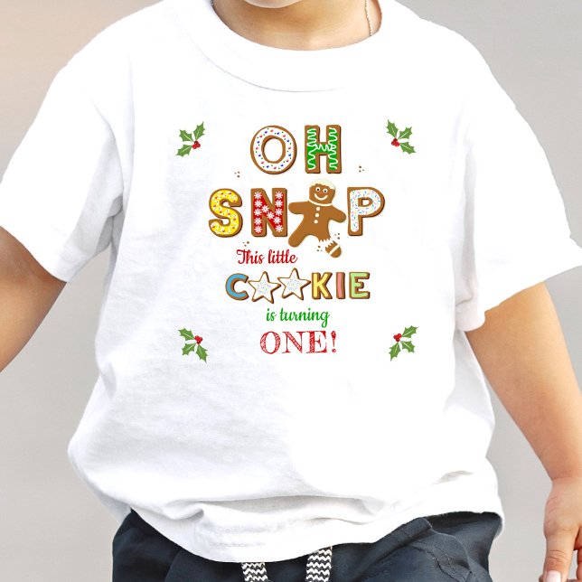 Camiseta De Bebé ¡Oh Snap! Gingerbread Cookie Cualquier Cumpleaños  (Subido por el creador)