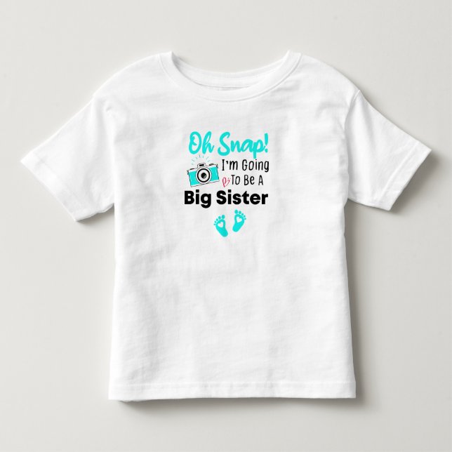 Camiseta De Bebé ¡Oh Snap! Voy a ser una hermana grande (Anverso)