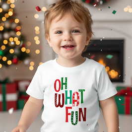 Camiseta De Bebé Oh what fun first birthday