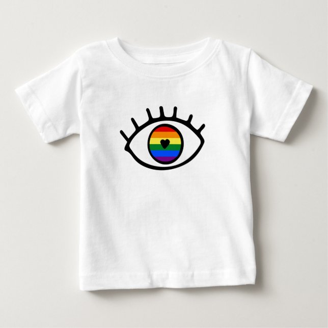 Camiseta De Bebé Ojo arcoiris (Anverso)