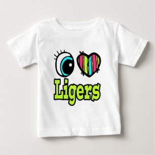 Camiseta De Bebé Ojo Brillante Corazón Amo Ligres