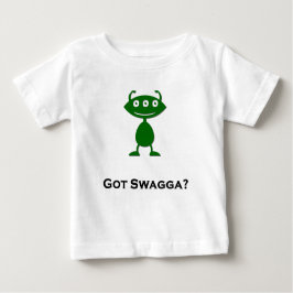Camiseta De Bebé Ojo triple tiene verde Swagga