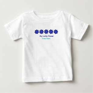 Camiseta De Bebé Ojo Turco Floral Azul de Energía Positiva Personal