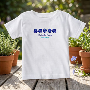 Camiseta De Bebé Ojo Turco Floral Azul de Energía Positiva Personal
