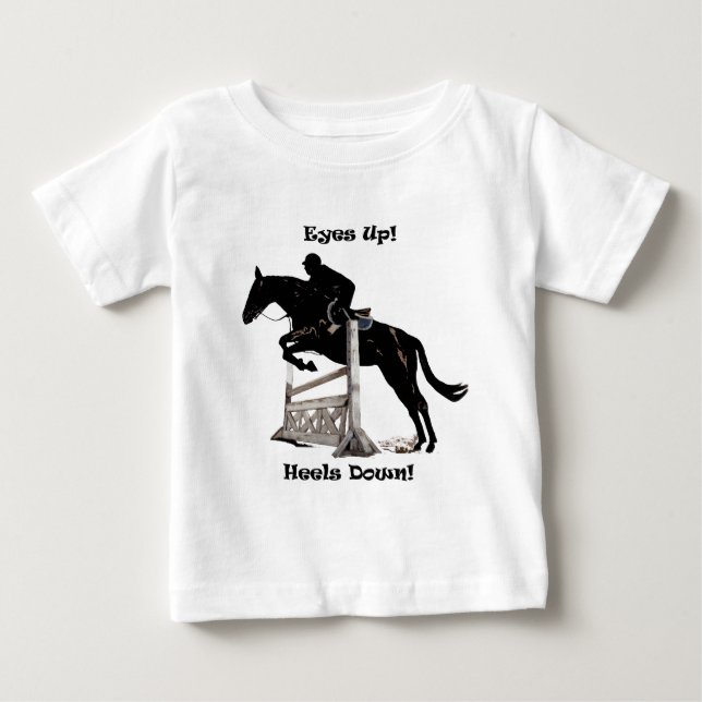 Camiseta De Bebé ¡Ojos Arriba! ¡Calma! Caballo (Anverso)