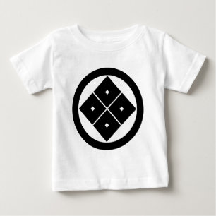 Camiseta De Bebé Ojos cuadrados inclinados en círculo