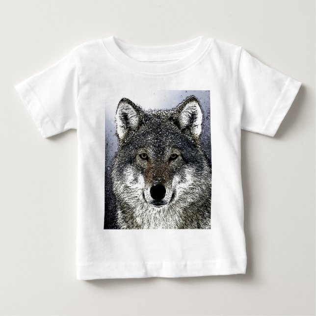 Camiseta De Bebé Ojos de Lobo (Anverso)