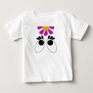 Camiseta De Bebé Ojos personalizados con flores amarillas rosas