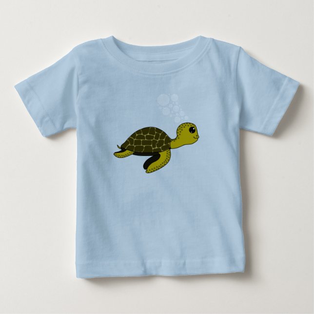 Camiseta De Bebé Okeanous, la tortuga (Anverso)