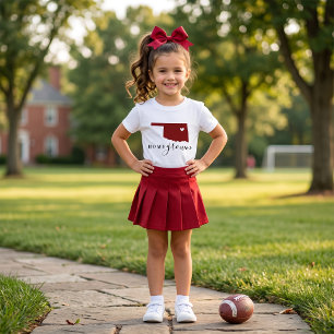 Camiseta De Bebé Oklahoma Cultivado en Casa   Rojo y Negro