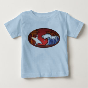 Camiseta De Bebé Olas de surfista para bebés conjunto artístico de 