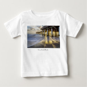 Camiseta De Bebé Olas Suaves En Cacao Pier Camiseta Bebé