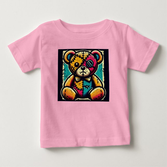 Camiseta De Bebé Old Teddybear, creepy (Anverso)