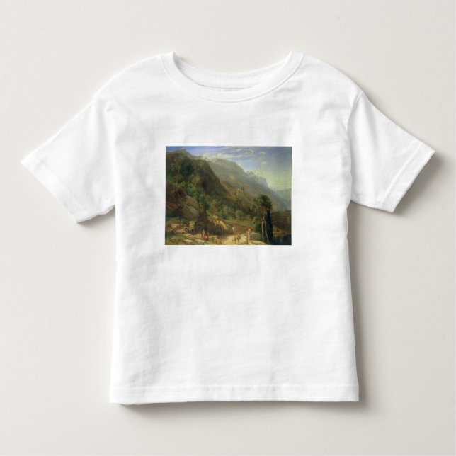 Camiseta De Bebé Olivares en Varenna, lago Como, Italia, 1861 (o (Anverso)