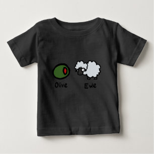 Camiseta De Bebé Olive Ewe