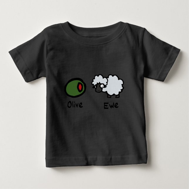 Camiseta De Bebé Olive Ewe (Anverso)