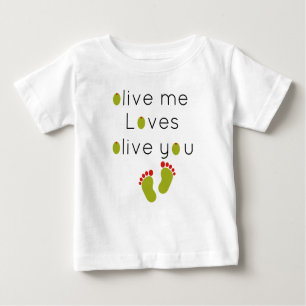 Camiseta De Bebé Olive me Loves Olive Olive Me Loves All You