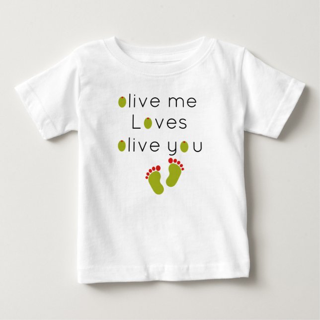 Camiseta De Bebé Olive me Loves Olive Olive Me Loves All You (Anverso)