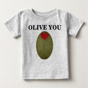 Camiseta De Bebé Olive You Baby Creeper