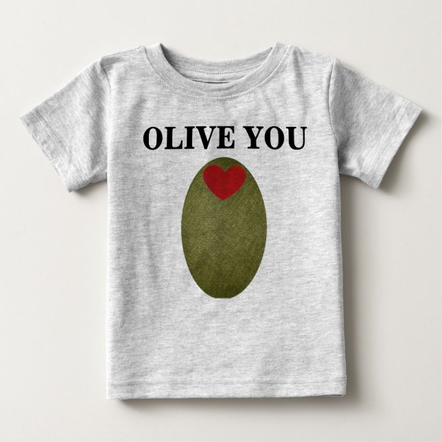 Camiseta De Bebé Olive You Baby Creeper (Anverso)