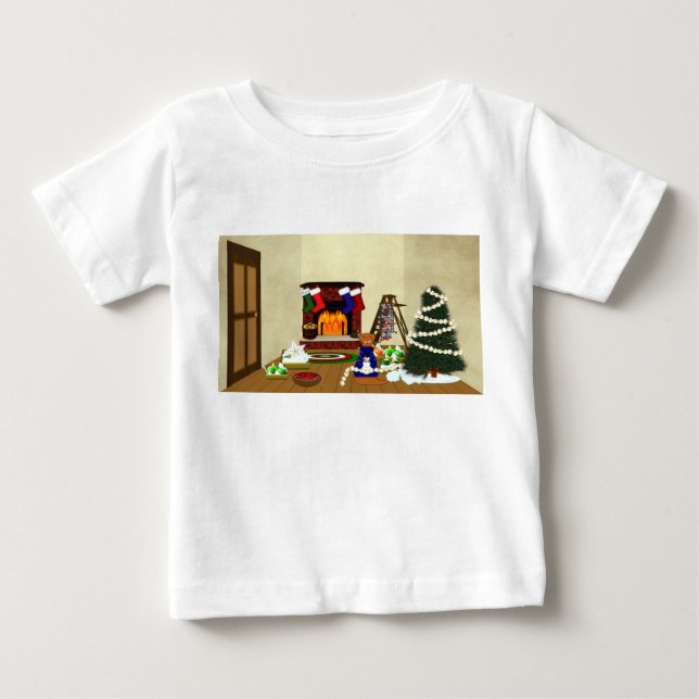 Camiseta De Bebé Oliver Decora para Navidad (Anverso)