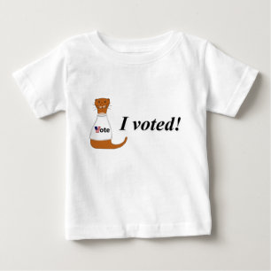 Camiseta De Bebé Oliver La Nutria Pegatina Voté