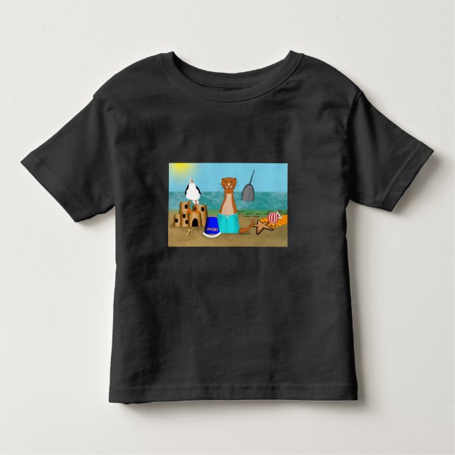 Camiseta De Bebé Oliver The Otter's Beach Vacation (Anverso)