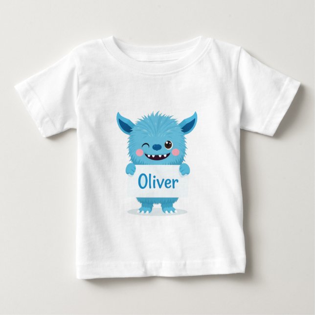Camiseta De Bebé Oliver's Monster Calling Card (Anverso)