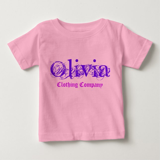 Camiseta De Bebé Olivia Name Clothing Company Baby Shirts (Anverso)