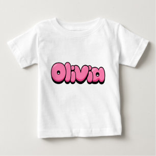 Camiseta De Bebé Olivia pink Baby T-Shirt