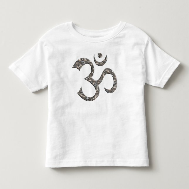 CAMISETA DE BEBÉ OM / AUM - PLATA (Anverso)