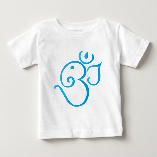 Camiseta De Bebé OM-ganpati-turqoise (Anverso)