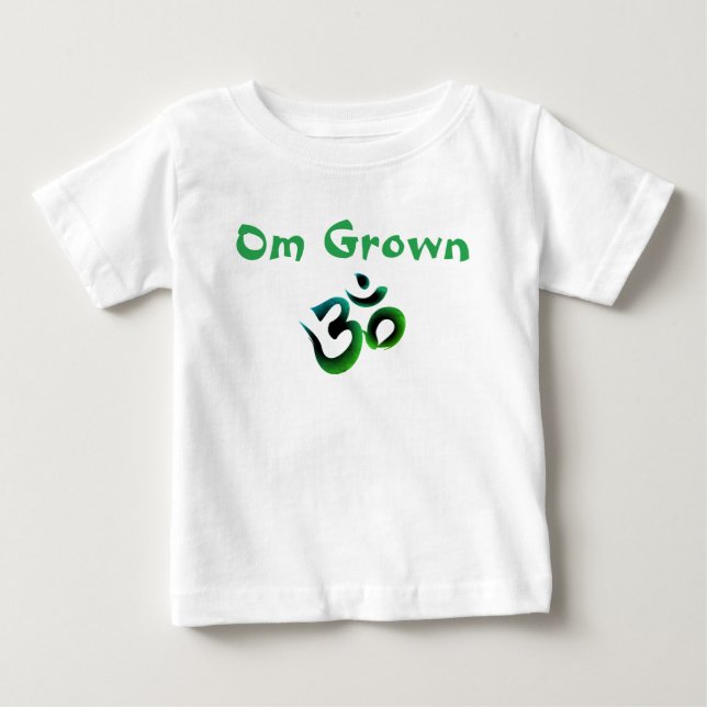 Camiseta De Bebé Om Grown Green Baby Tee (Anverso)