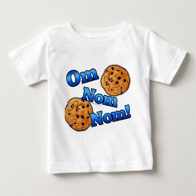 Camiseta De Bebé OM Nom Nom, galletas del amor de Meme (Anverso)