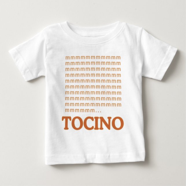 Camiseta De Bebé OM NOM NOM mmm... TOCINO (Anverso)