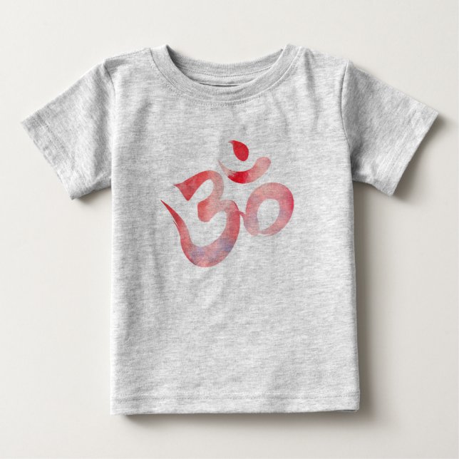 Camiseta De Bebé Om, Waterololor Om Bodysuit (Anverso)
