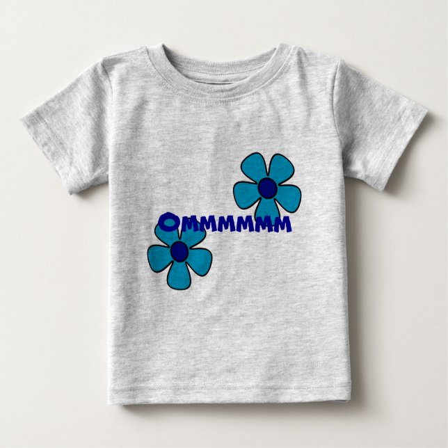 Camiseta De Bebé Om y Flores - Ropa de yoga para bebés (Anverso)