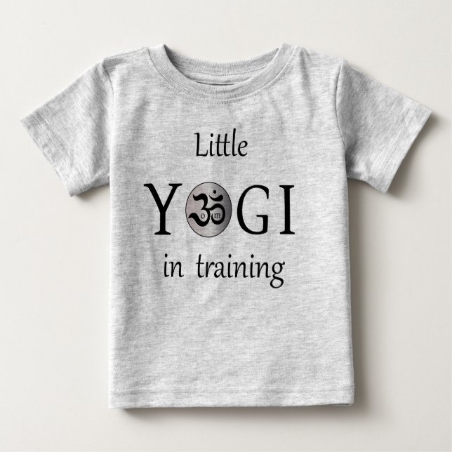 Camiseta De Bebé Om zen lindo yogi yoga baby hoodie gris (Anverso)