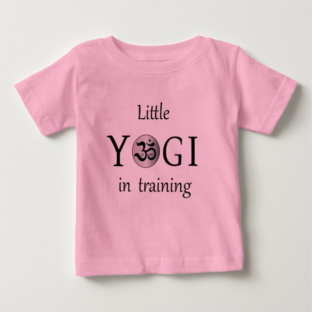 Camiseta De Bebé Om zen lindo yogi yoga baby tutu bodysuit rosa (Anverso)