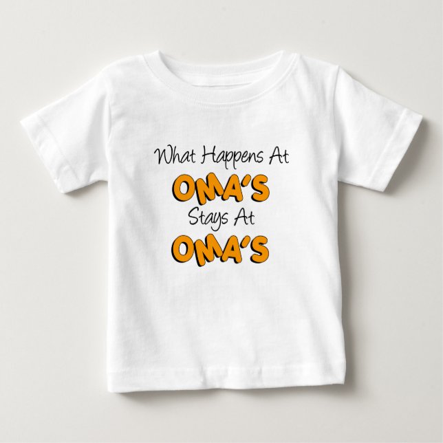 Camiseta De Bebé Oma's Stays at Oma's (Anverso)