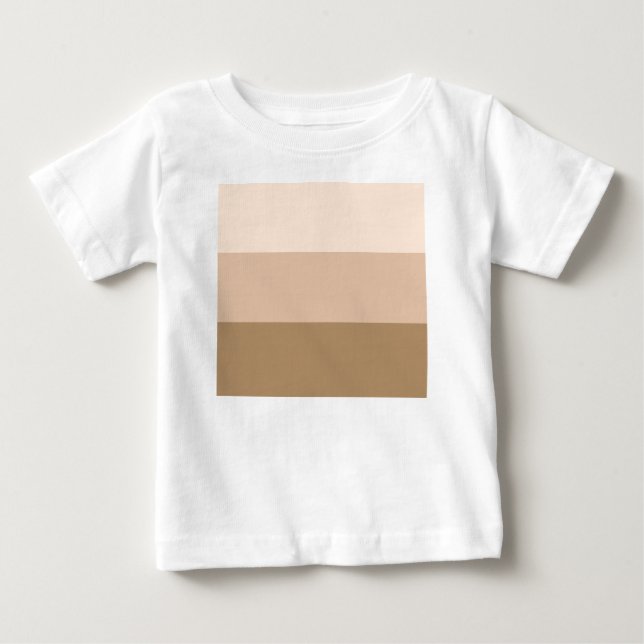 Camiseta De Bebé Ombre marrón a rayas (Anverso)