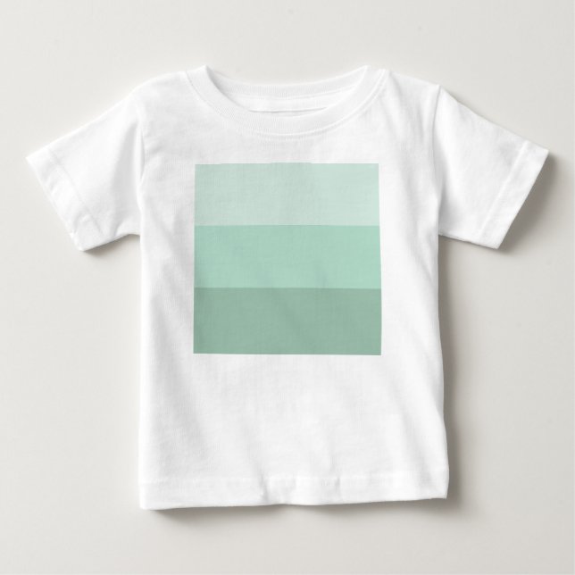 Camiseta De Bebé Ombre verde rayado (Anverso)