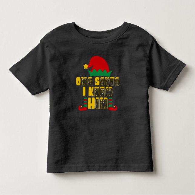 Camiseta De Bebé Omg Santa I Lo conoce Navidades (Anverso)